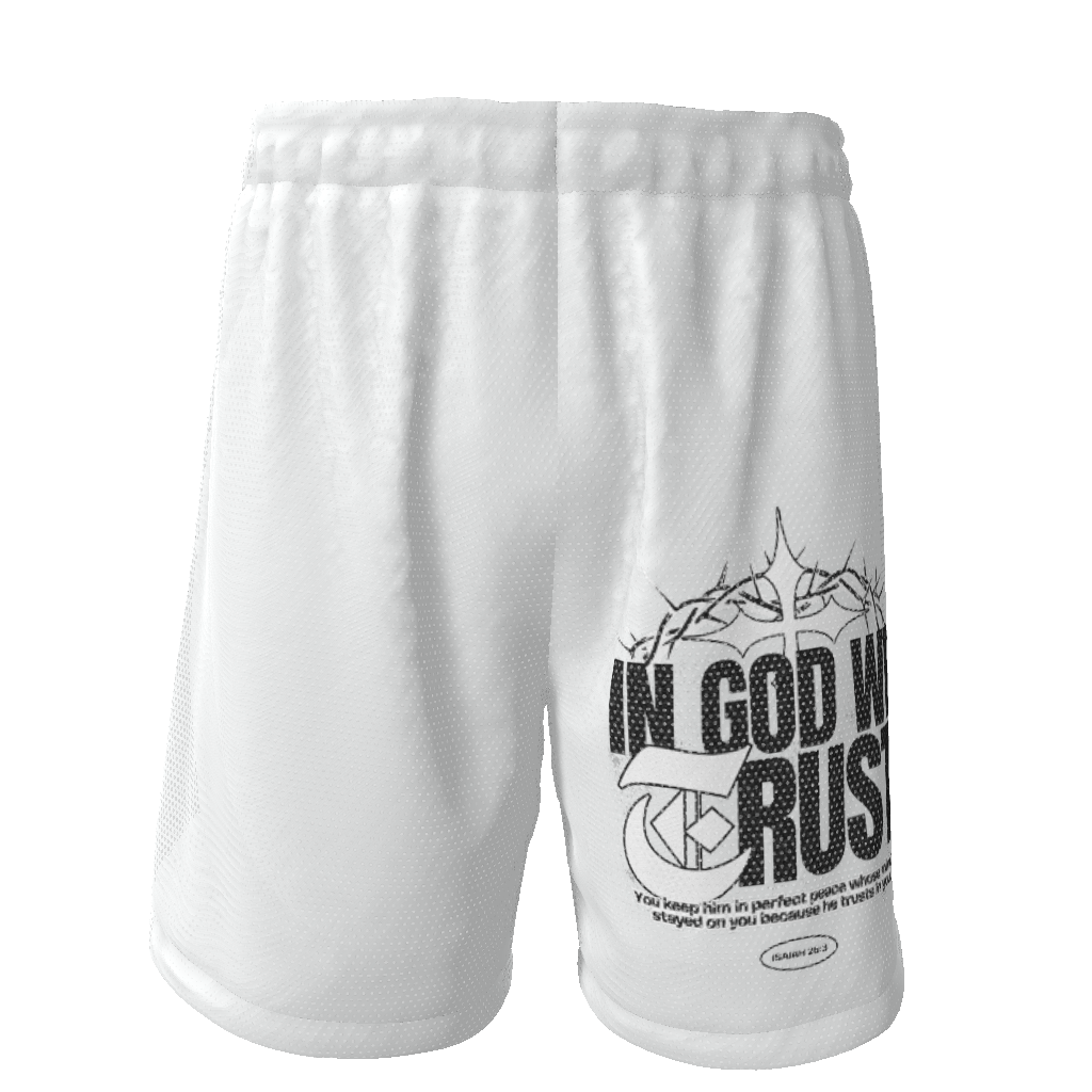 TRUSTWORTHY 020 - “TRUST IN GOD” MESH SHORTS