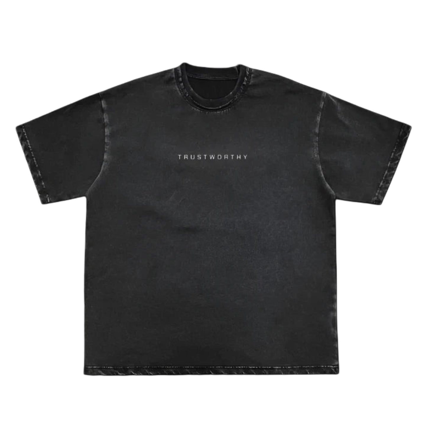 TRUSTWORTHY 004 - BUILT ON TRUST DROP ACID WASHED TEE